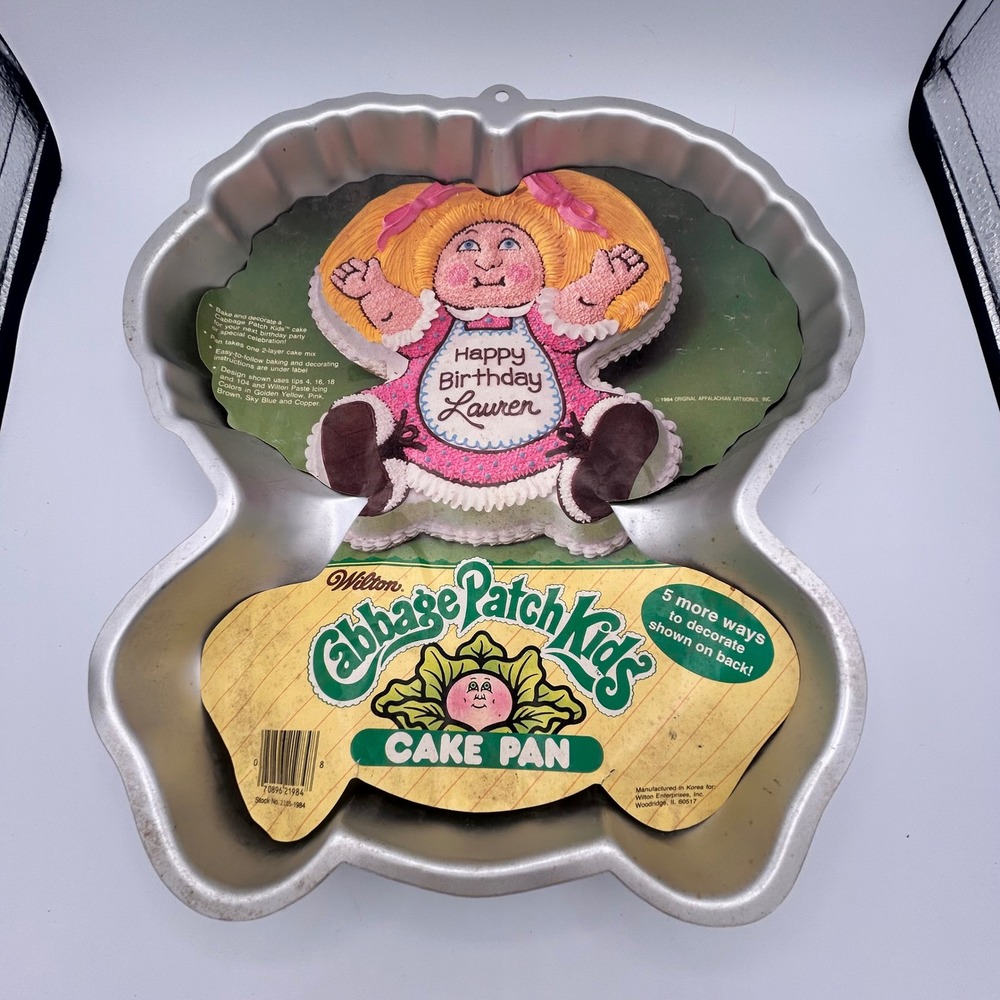 Vintage 1984 Wilton Cabbage Patch Kids Aluminum Cake Pan 2105-1984 with Insert